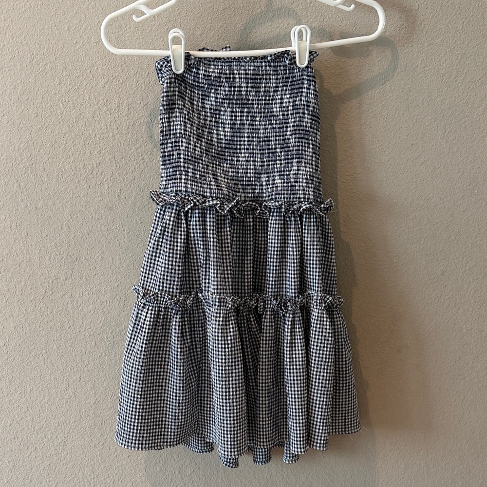 Altar'd State Black and White Strapless Dress